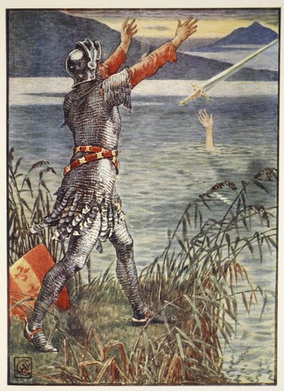 Sir Bedivere Casts the Sword Excalibur into the Lake, from 